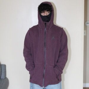 Nike Air Jordan Shield Burgundy Full Zip Hoodie Sweatshirt Jacket Men’s XL